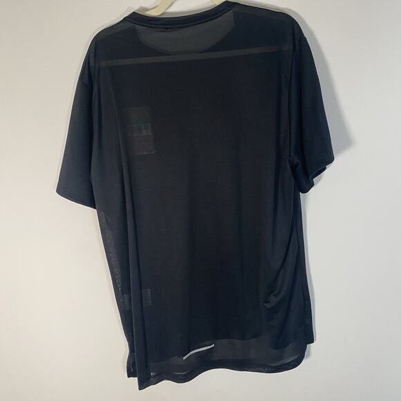 Nike Mens Dri Fit Miler‎ Running Shirt XL AJ7565-410 Black Reflective Just Do It - Picture 2 of 16